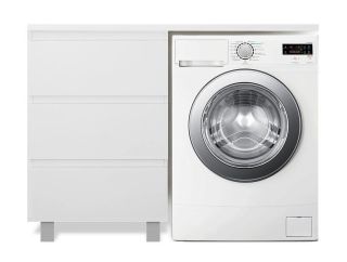 Напольная тумба под раковину Эстет Dallas Luxe ФР-00002014 Л/П 110см три ящика белый